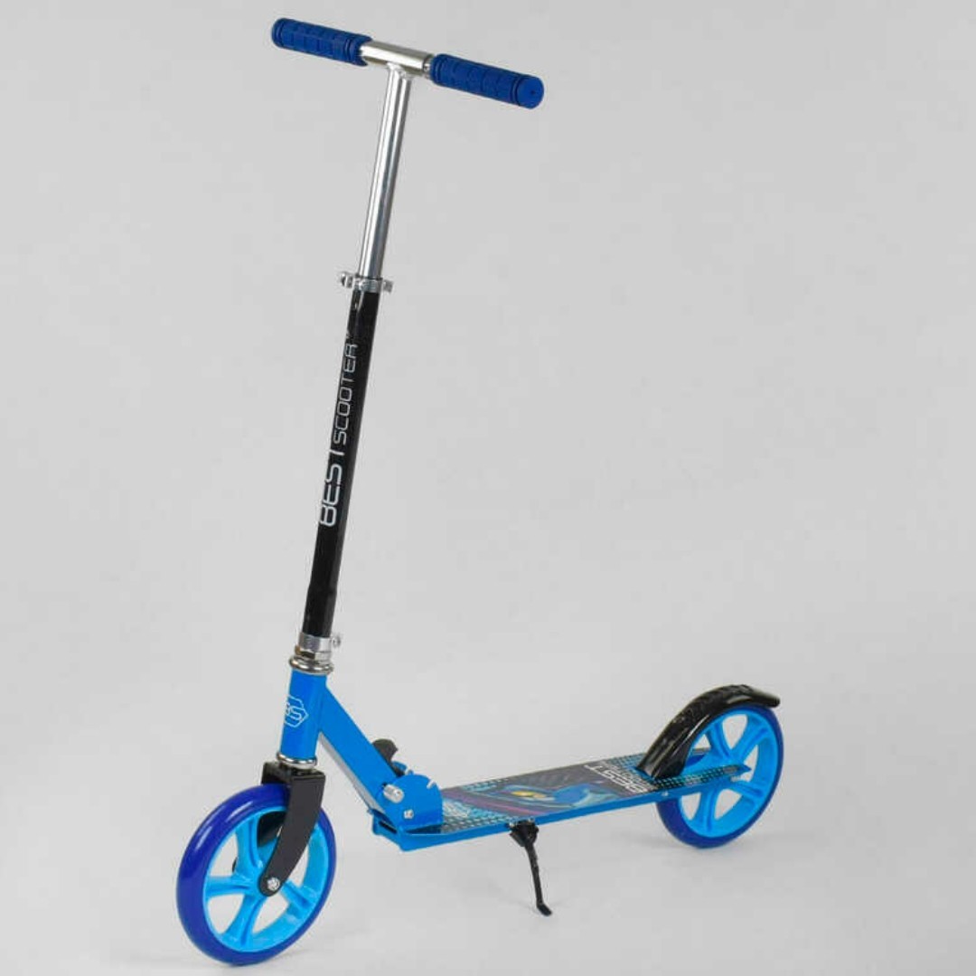 

Самокат детский двухколесный Best Scooter 63629 ГОЛУБОЙ, колеса PU 20см