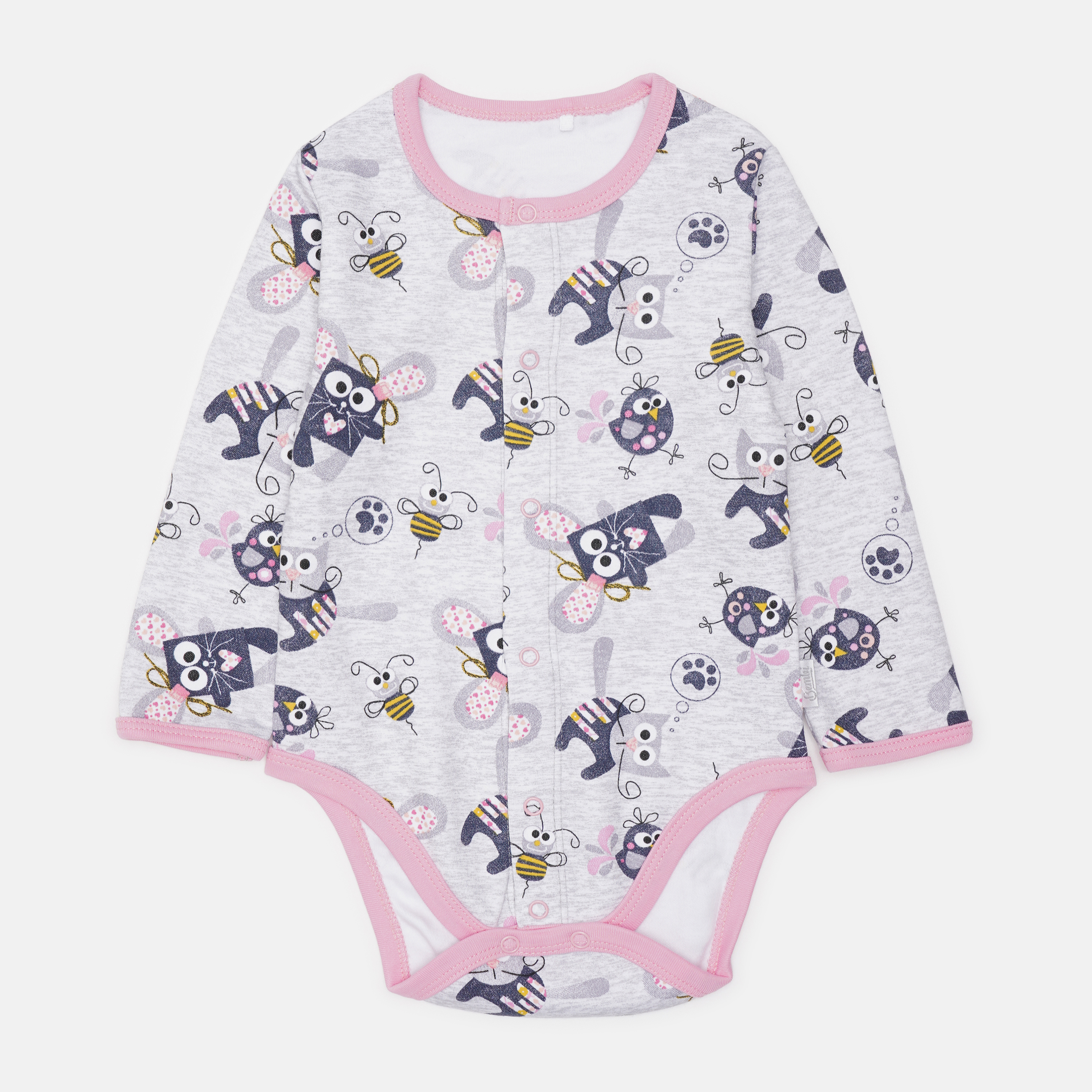 

Боди Бемби BD59а 01059101135.X31 80 см Серое с розовым