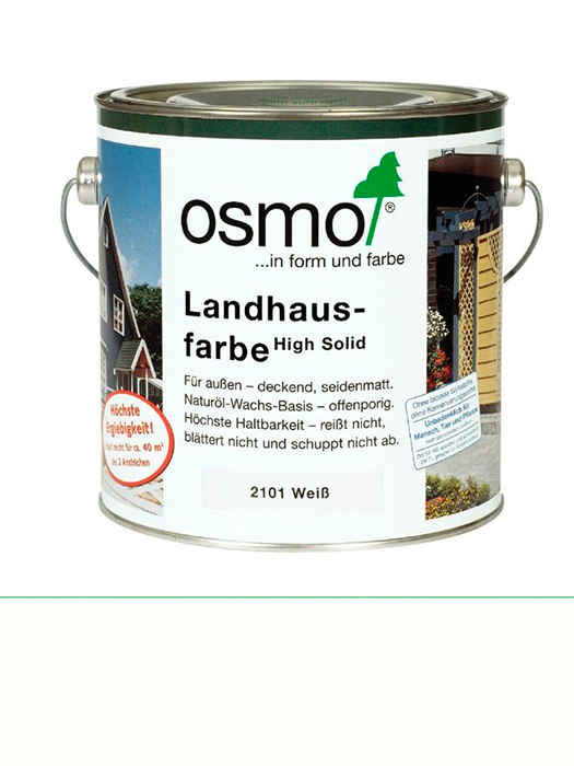 

Защитное цветное не прозрачное масло Osmo Landhausfarbe 0,125 L Белая 2101 (os_42)