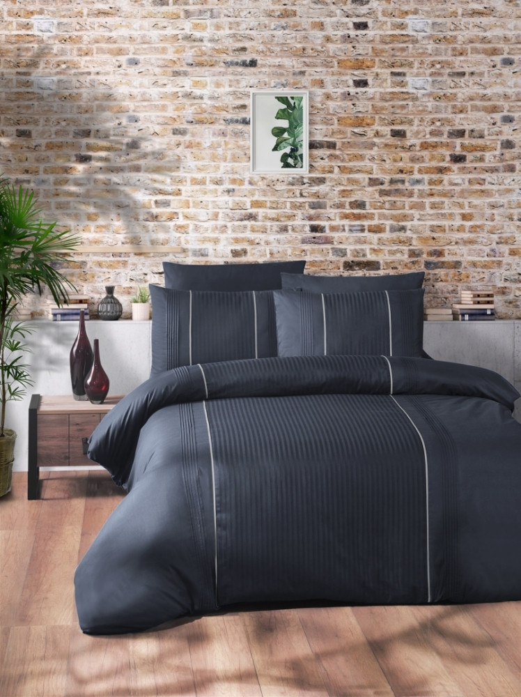 

Постельное белье First Choice ранфорс Dark Deluxe - Elegant denim евро