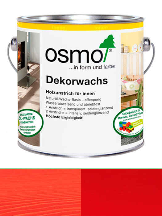 

Универсальное цветное масло Osmo Dekorwachs Intensive Töne 0,375 L Красное 3104 (4006850759170)