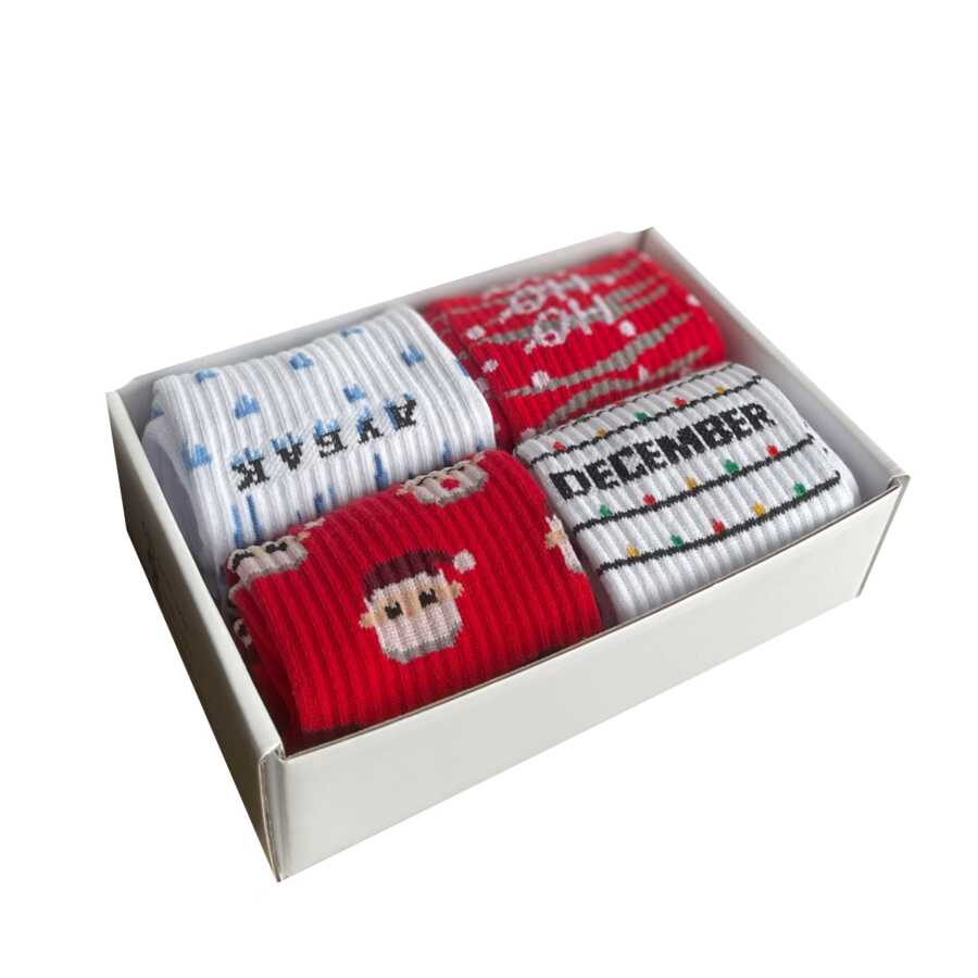 

Різдвяний набір від 1and1 утеплених шкарпеток BLACK WHITE and RED - - (L, Різдвяний набір від 1and1 утеплених шкарпеток BLACK WHITE and RED - 44-46 (L)