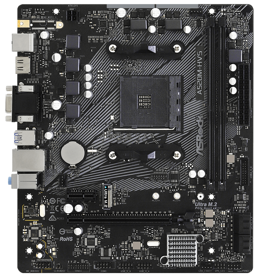 

Материнская плата ASRock A520M-HVS (sAM4, AMD A520, PCI-Ex16)