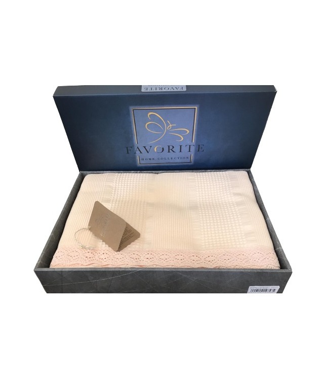 

Вафельная простынь-пике персиковая Favorite Gold 160x220 2000100147535