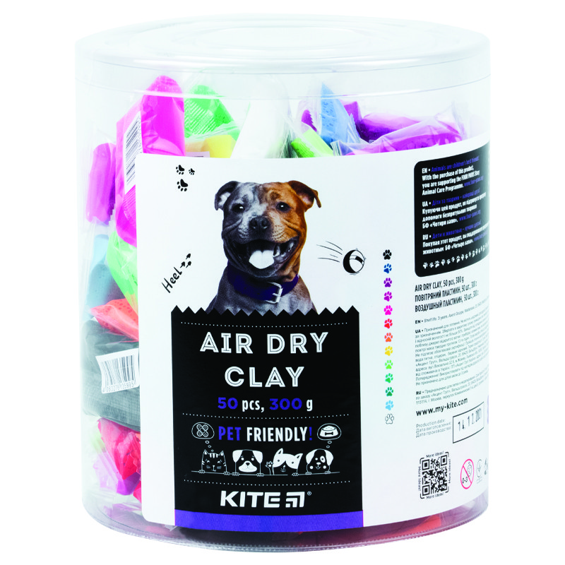 

Пластилин воздушный Kite Dogs 13 цветов, 50 штук (K22-133 )