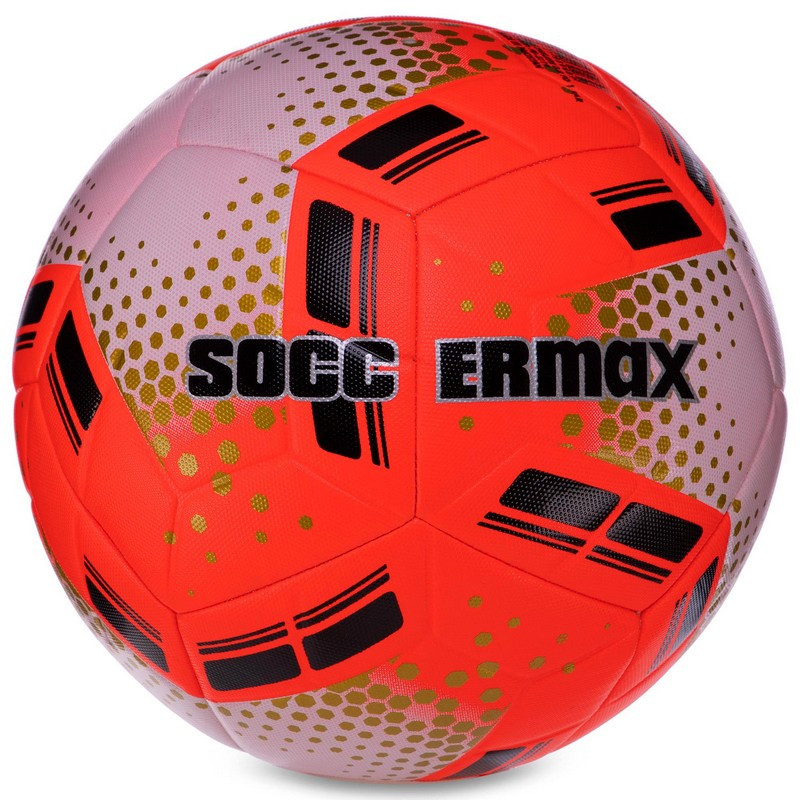

Мяч футбольный Soccermax Fifa Sprinter 3119 размер №5 White-Neon Orange-Black