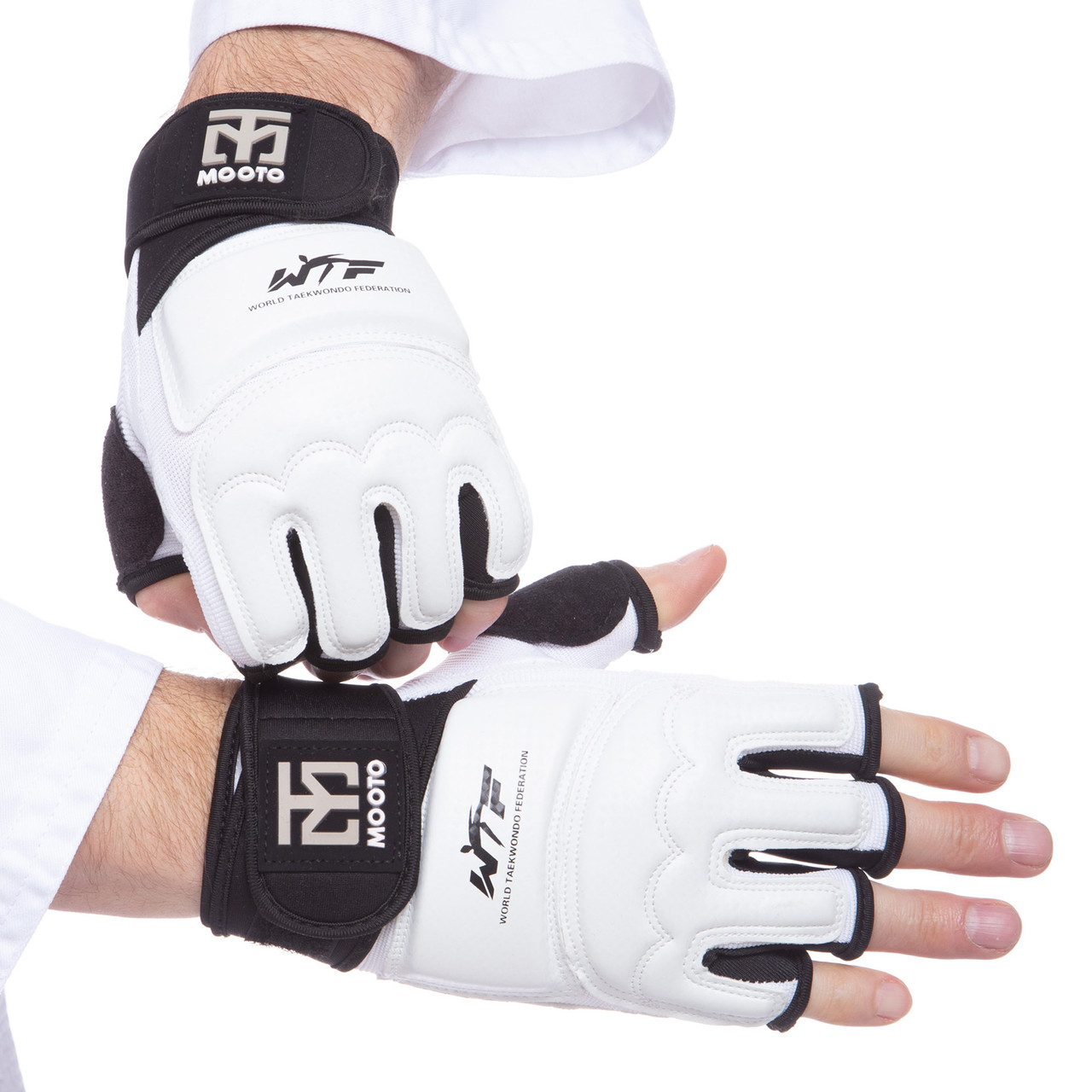 

Перчатки для тхэквондо с фиксатором запястья Mooto Heroe 5078 размер M White