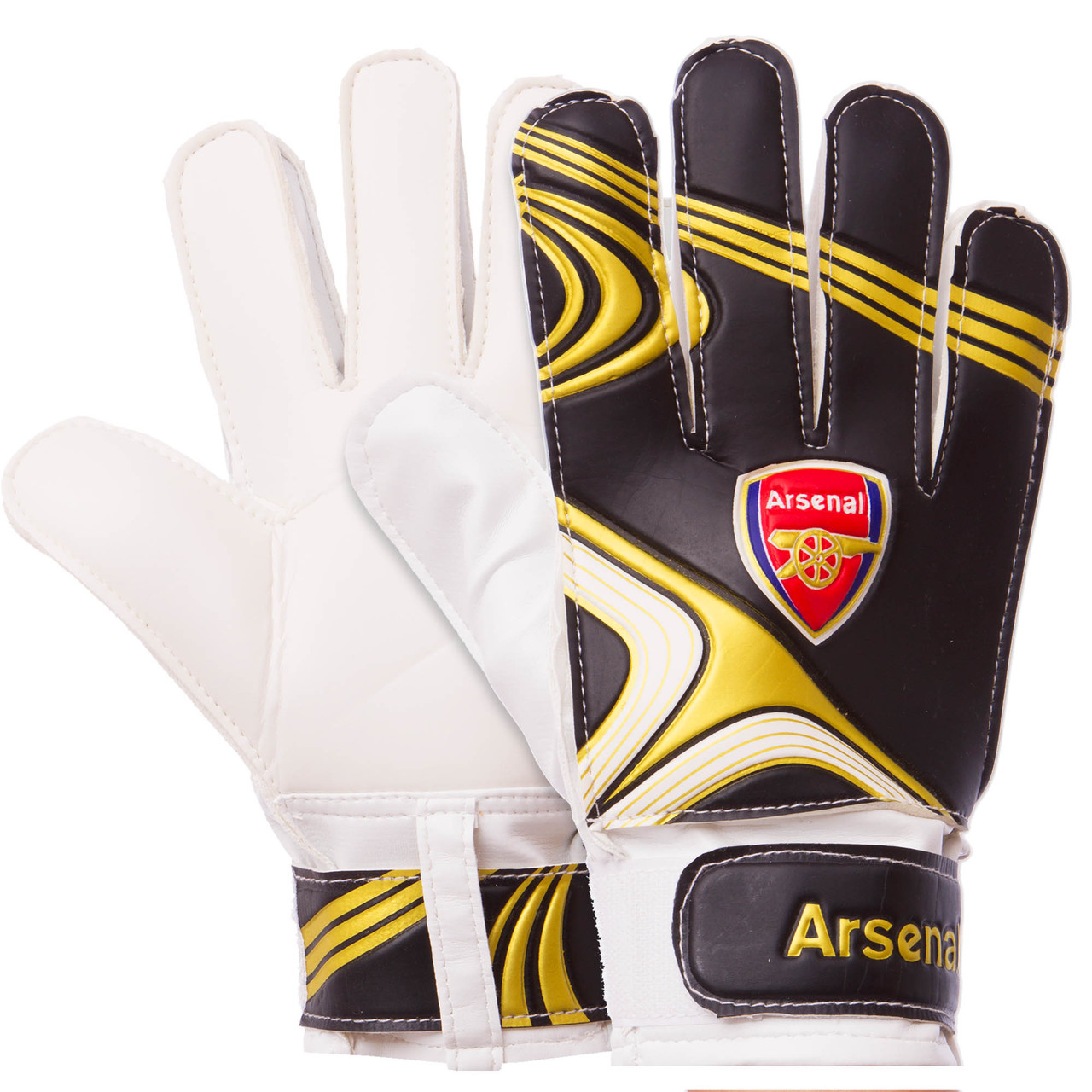 

Перчатки вратарские детские Profi Arsenal Sprinter 0029-06 размер 6 White-Black-Gold