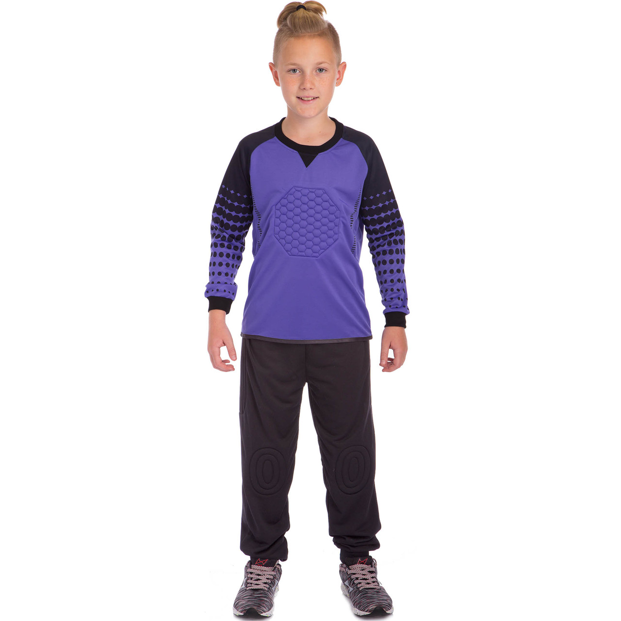 

Форма вратаря детская форма вратарская детская Zelart 7607 размер 26 125-140см Violet-Black