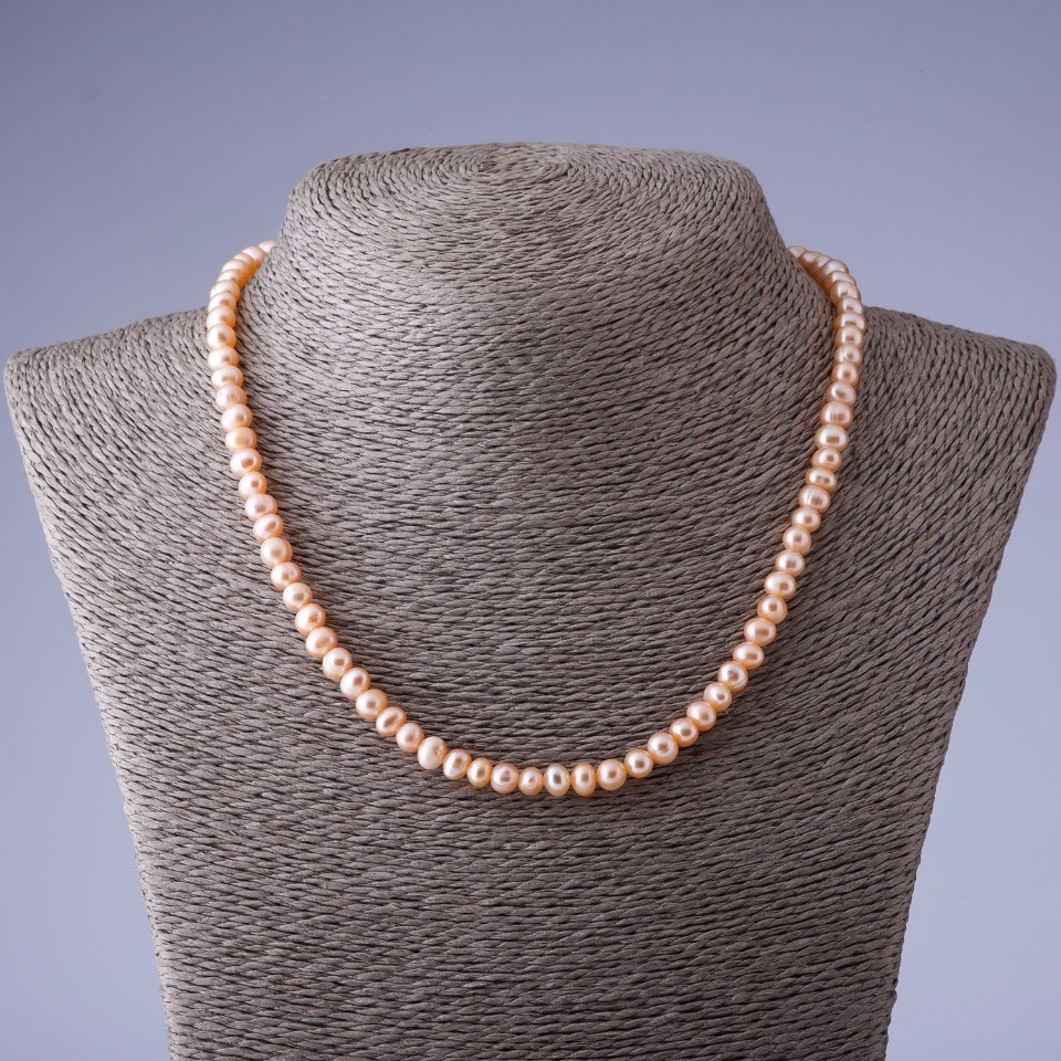 

Бусы из натурального розового жемчуга, длина 42см, диаметр 6мм, ida13857