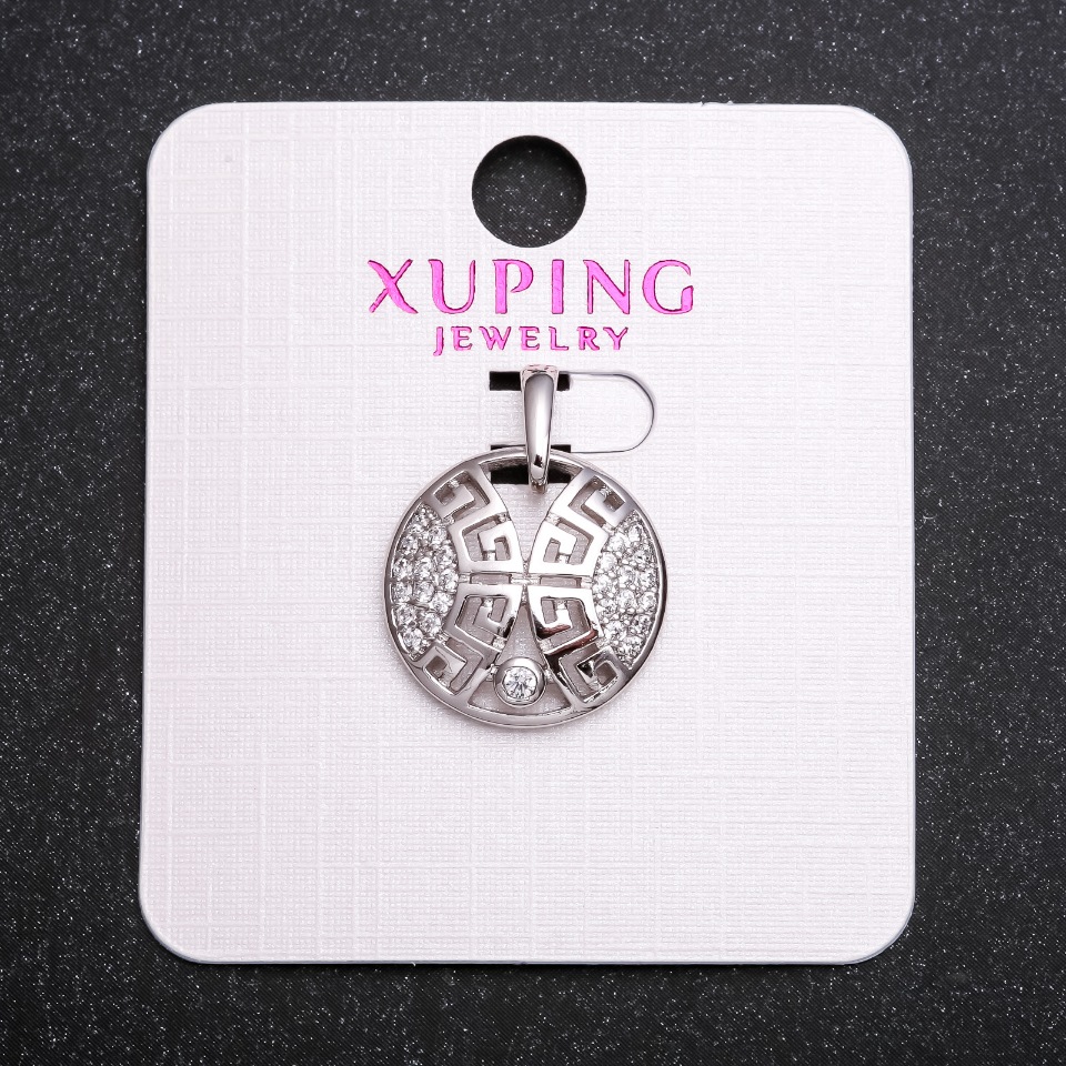 

Кулон Xuping с белыми стразами 17х22мм родий, ida29424