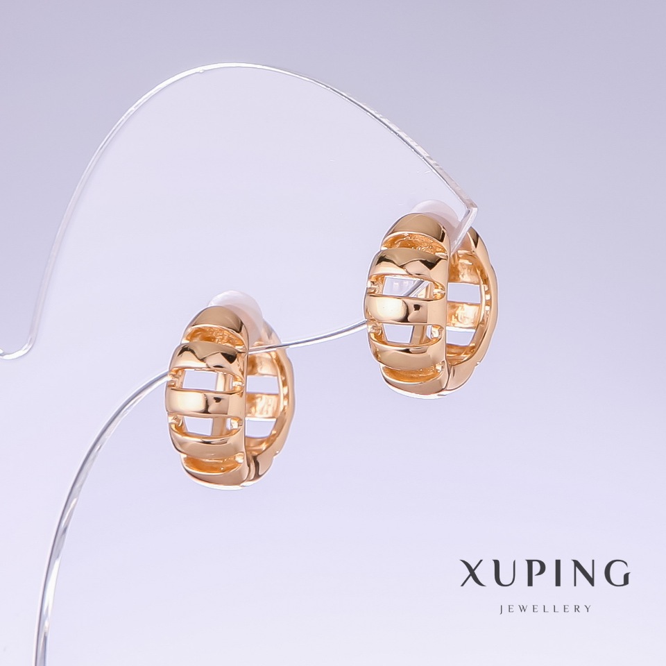

Серьги Xuping, длина 16мм, толщина 7мм позолота 18к, ida26198