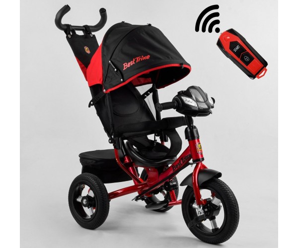 

Велосипед трехколесный Best Trike 3390 28-506, фара с USB, пульт, Черно-красный