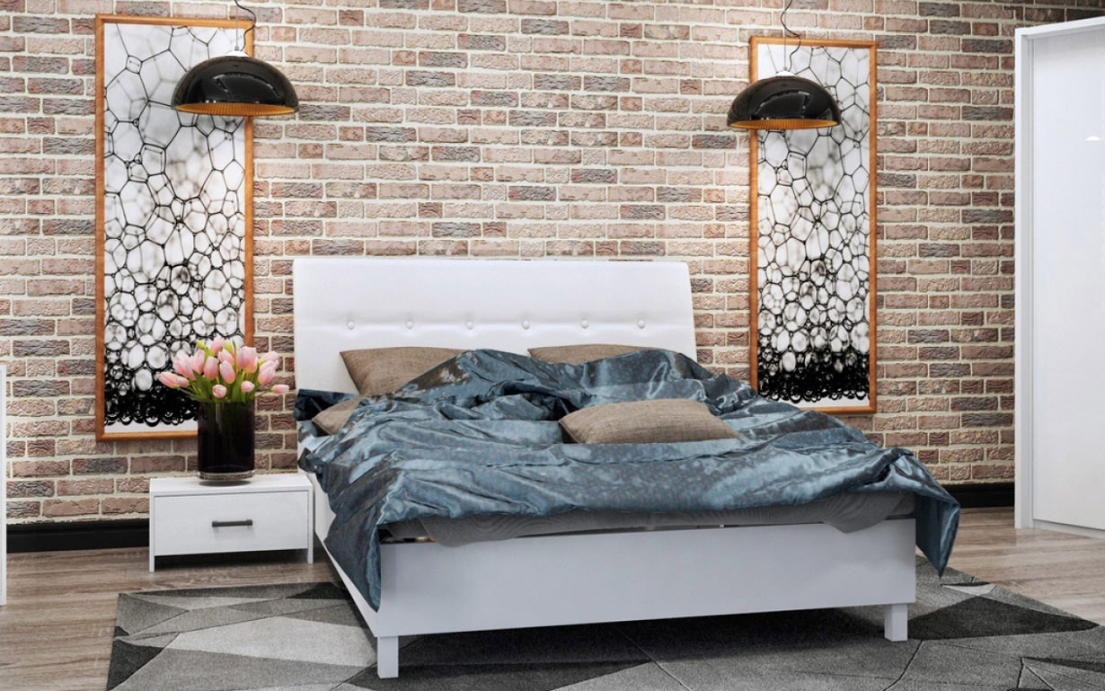 

Кровать Рома Мягкая спинка с механизмом (с каркасом) 160х200 см. МироМарк