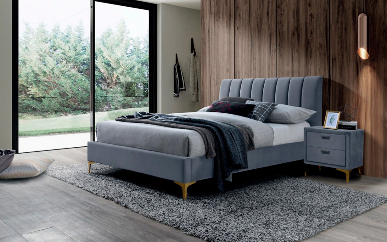 

Кровать Mirage Velvet grey 160х200 см. Signal