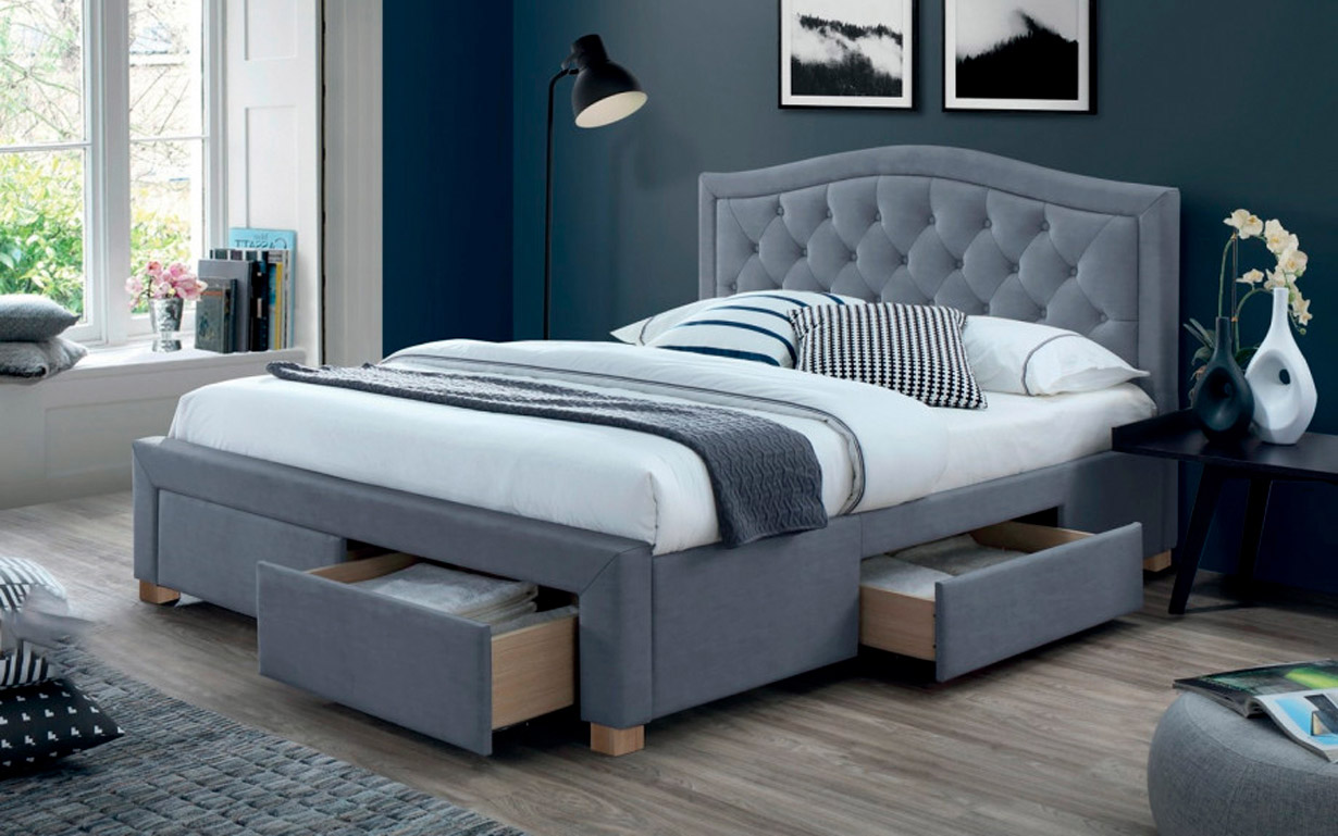 

Кровать Electra Velvet Grey 160х200 см. Signal