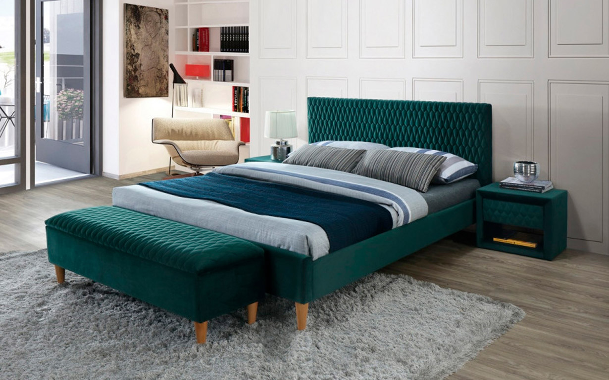 

Кровать Azurro Velvet Green 140х200 см. Signal