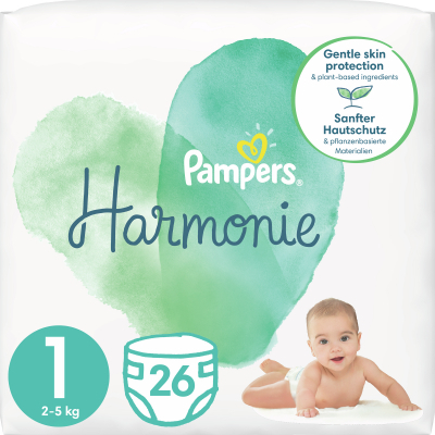 

Подгузник Pampers Harmonie Newborn Размер 1 (2-5 кг) 26 шт (8006540156155)