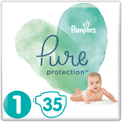 

Подгузник Pampers Pure Protection Размер 1 Newborn 2-5 кг 35 шт (8001841023120)