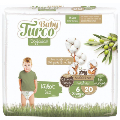 

Подгузник Baby Turco XL Размер 6 (16+ кг) 20 шт (8682241200078)