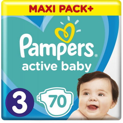 

Подгузник Pampers Active Baby Размер 3 (6-10 кг), 70 шт (8001090948656)