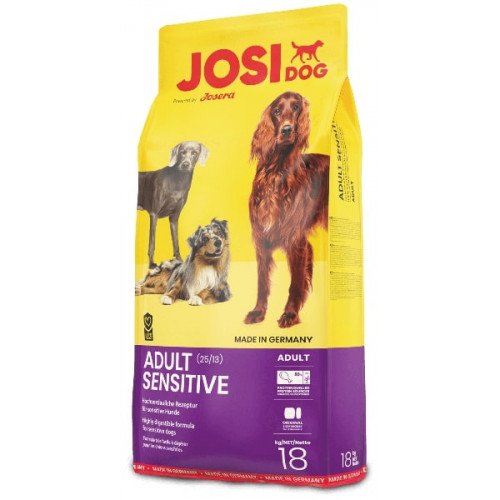 

Сухой корм Josera JosiDog Adult Sensitive для взрослых собак с чувствительным пищеварением, с птицей, 18 кг