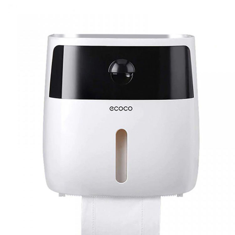 

Органайзер (держатель) для туалетной бумаги ECOCO E1804 (Бело-черный)
