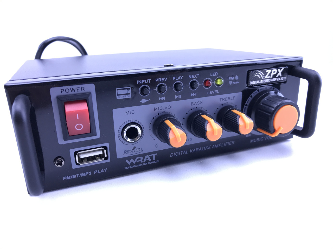 

Стерео усилитель звука ZPX ZX-1311 интегральный усилитель со встроенным медиаплеером FM тюнером
