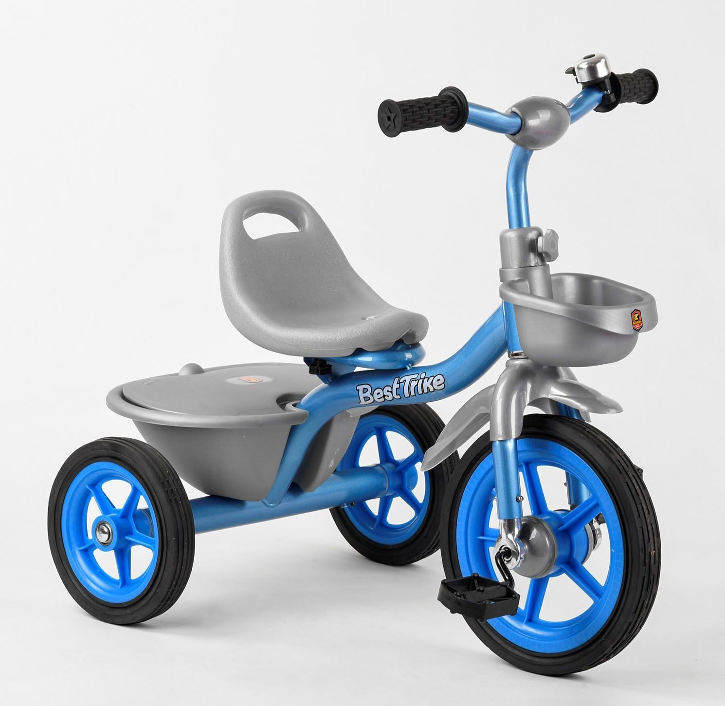 

Велосипед детский 3-х колёсный Best Trike BS-2478 резиновые колеса, переднее d=10’’, заднее d=8’’, звоночек, 2 корзины, в коробке