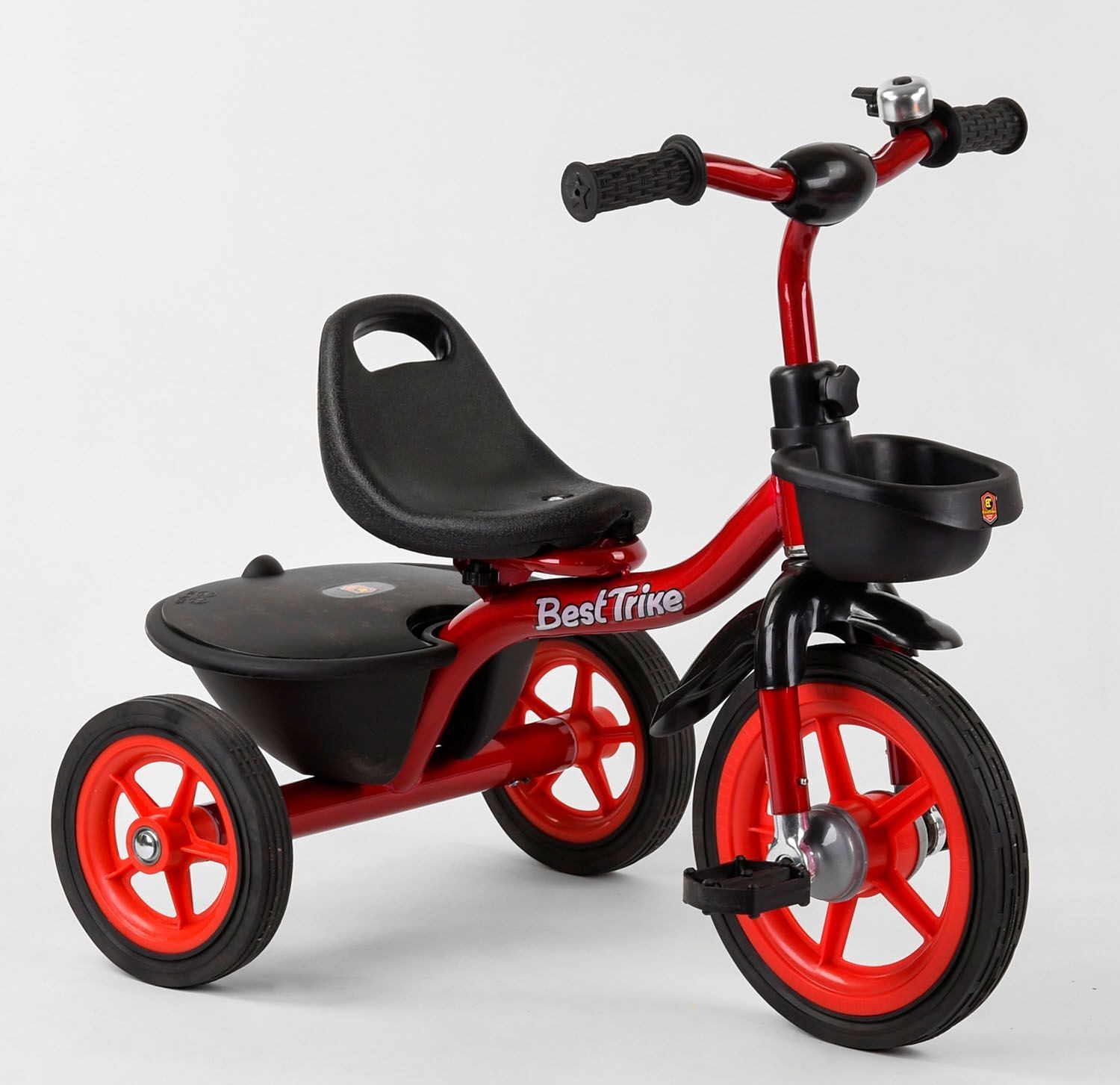 

Велосипед детский 3-х колёсный Best Trike BS-1788 резиновые колеса, переднее d=10’’, заднее d=8’’, звоночек, 2 корзины, в коробке