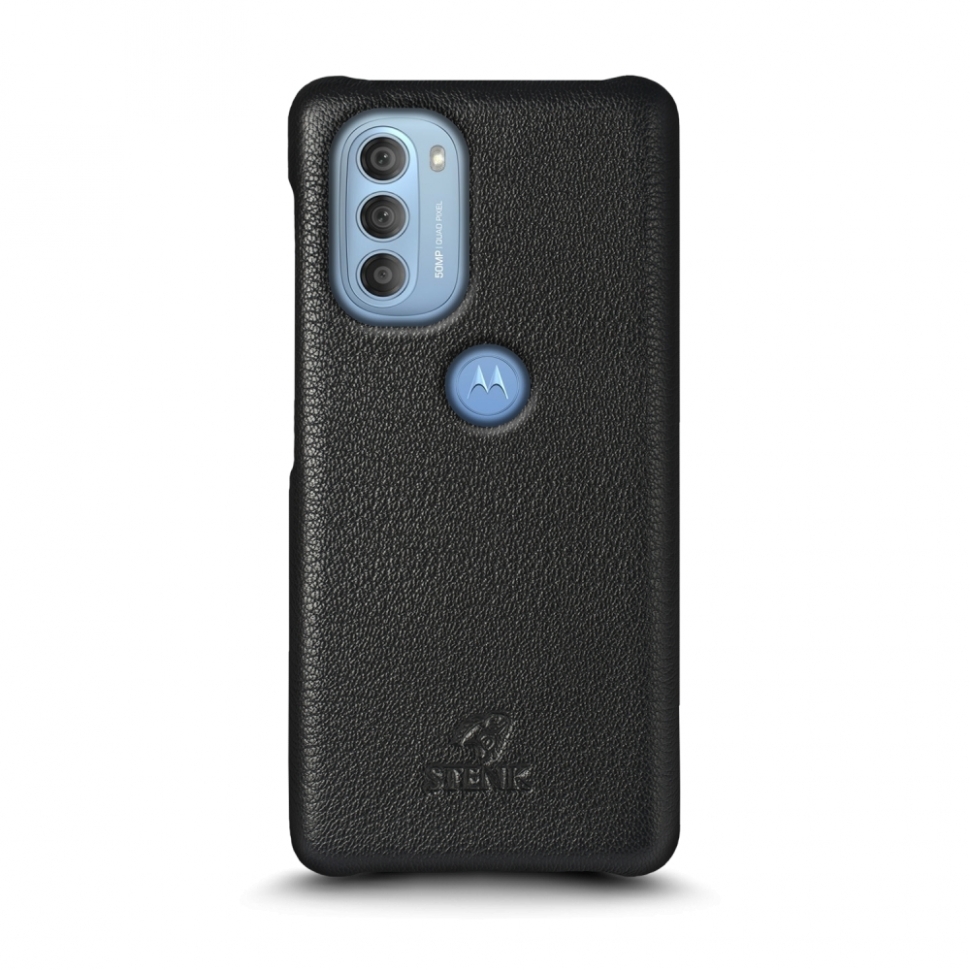 

Кожаная накладка Stenk Cover для Motorola Moto G51 5G Чёрная