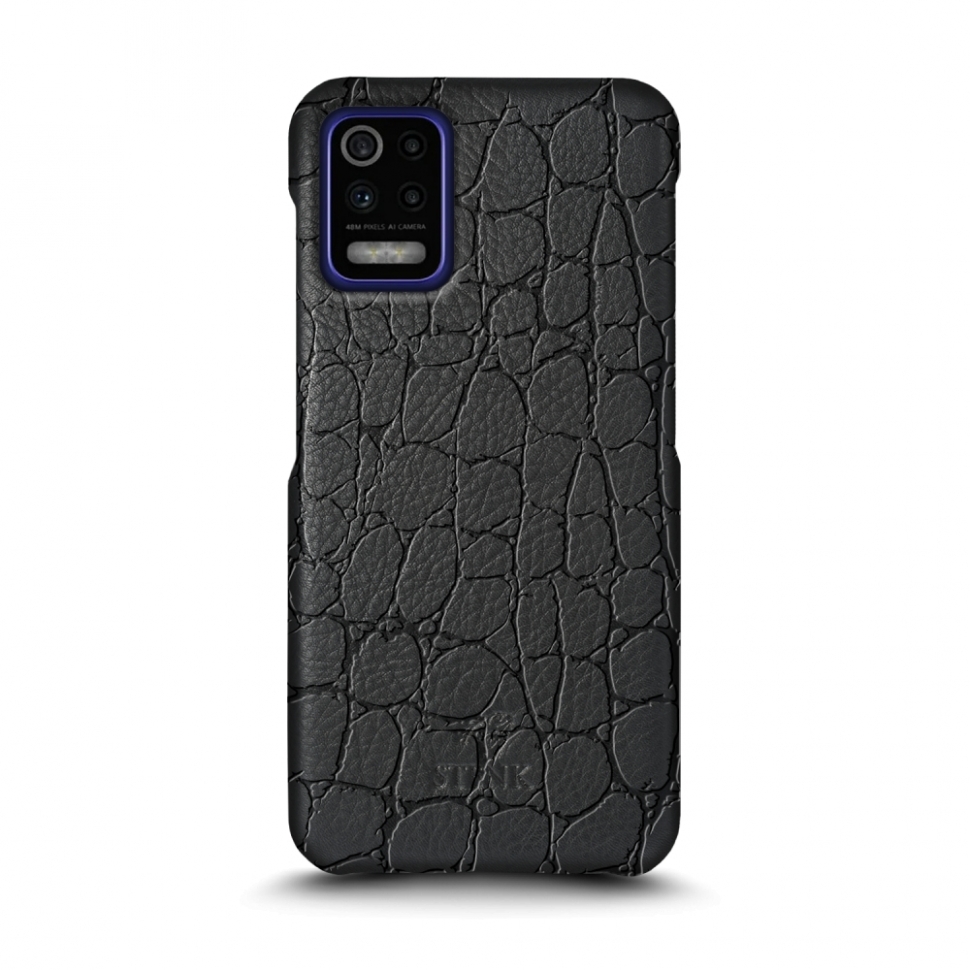 

Кожаная накладка Stenk Reptile Cover для LG K52 Чёрная