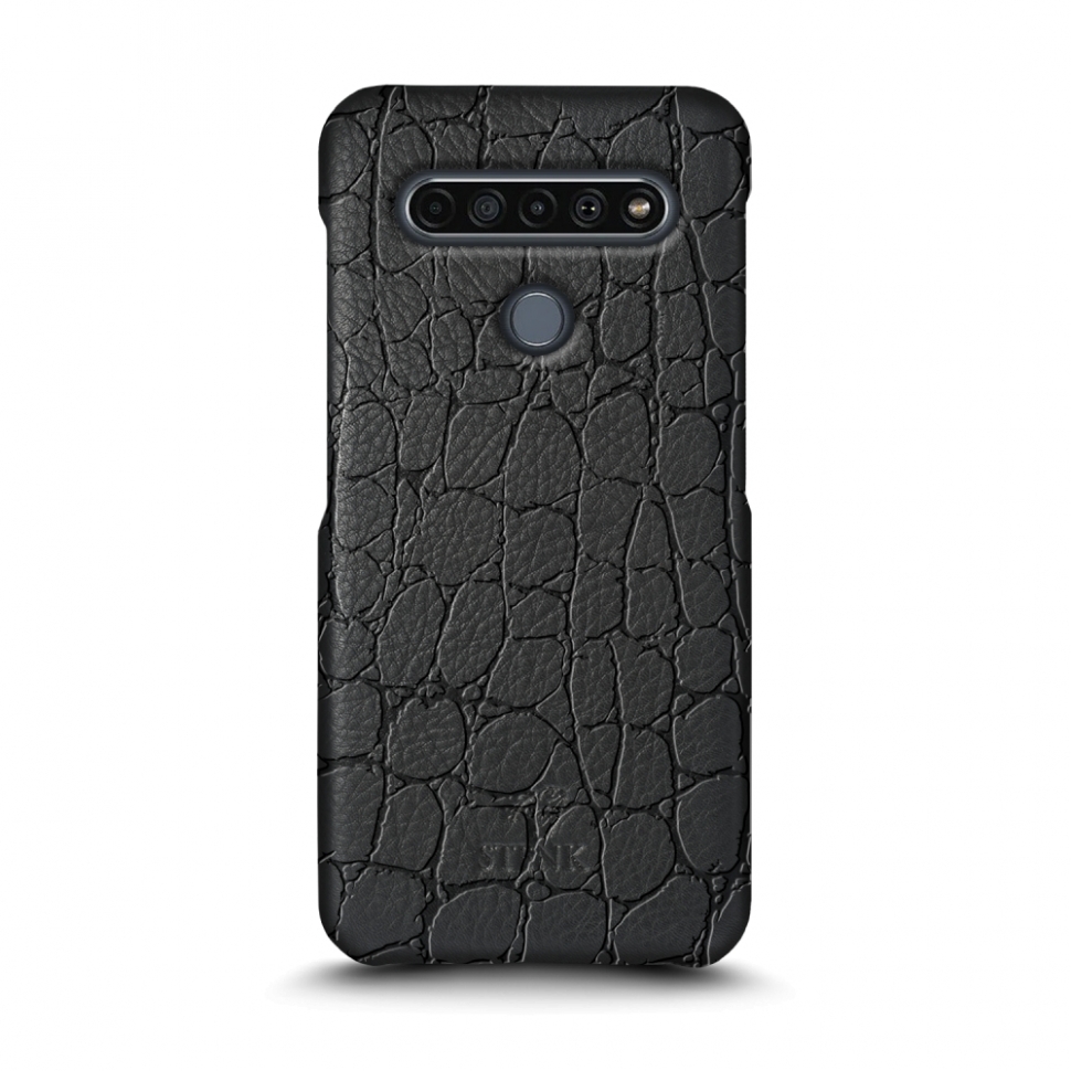 

Кожаная накладка Stenk Reptile Cover для LG K61 Чёрная