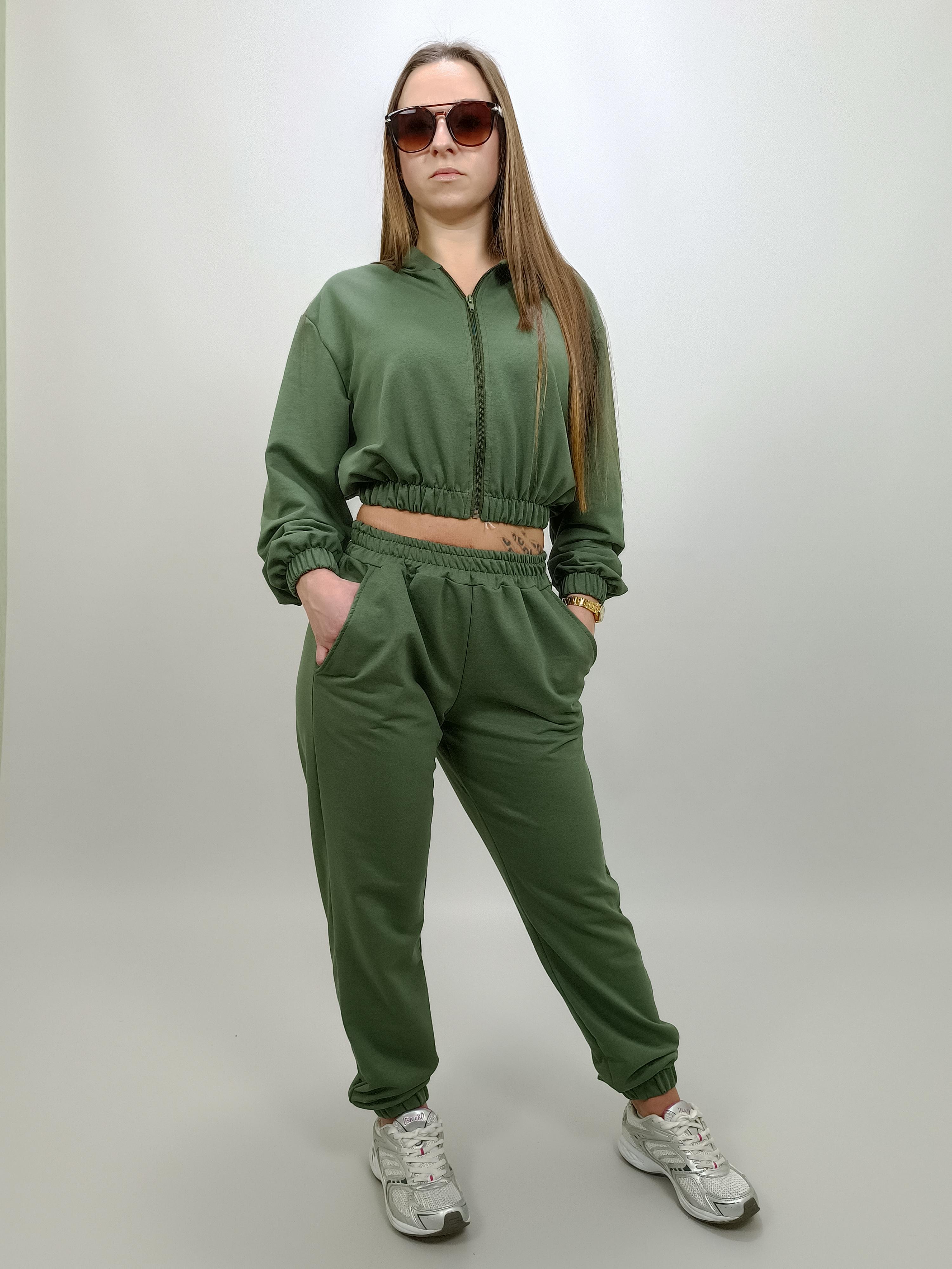 

Спортивный костюм Vikki пенье  Хаки 51812346-6, Спортивный костюм Vikki пенье 46 Хаки 51812346-6