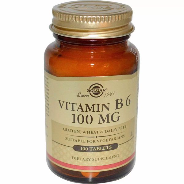 

Витамин В6 Vitamin B6 Solgar 100 мг 100 таблеток (SOL064)