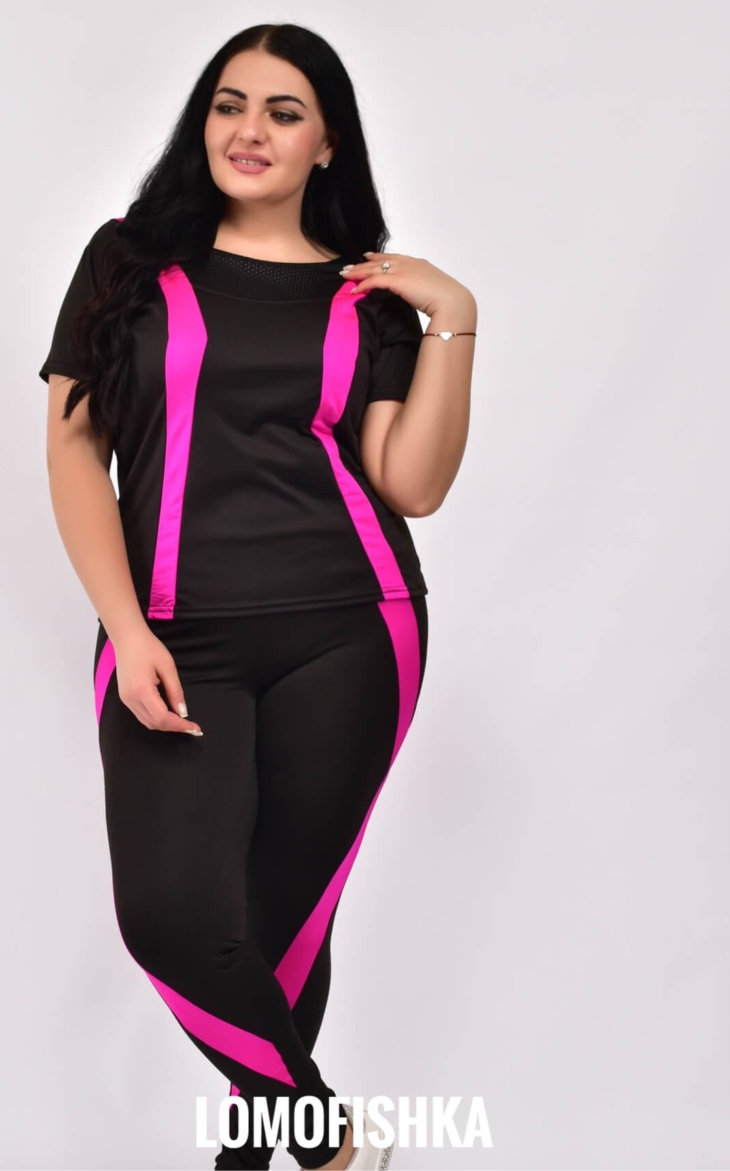 

Комплект для фитнеса (лосины+футболка) LOMOFIT 88888М  черно-малиновый, Комплект для фитнеса (лосины+футболка) LOMOFIT 88888М 56 черно-малиновый