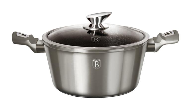 

Кастрюля Berlinger Haus Carbon 2.5л, мраморное антипригарное покрытие Металлик