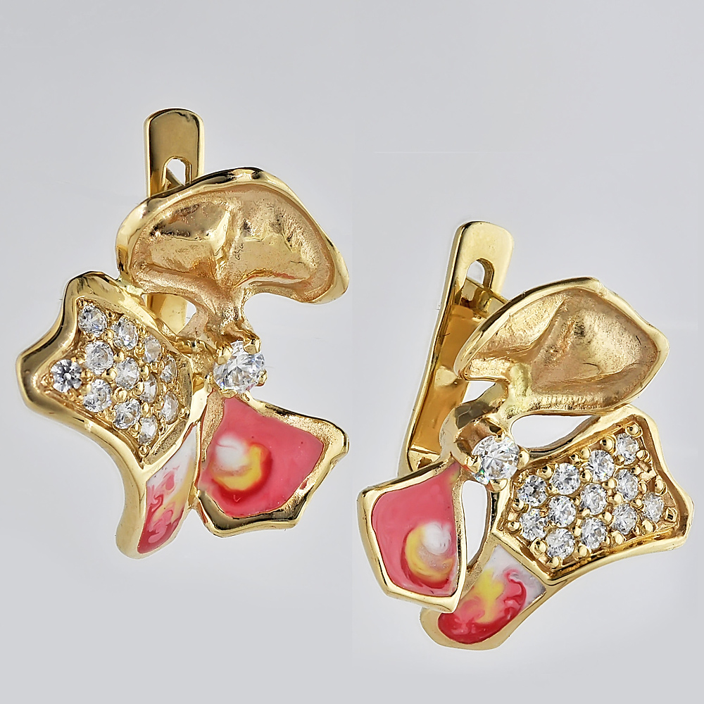 

Серьги из желтого золота Alexs Jewel C111-3621