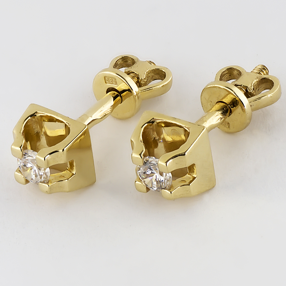 

Серьги из желтого золота Alexs Jewel C055-4109