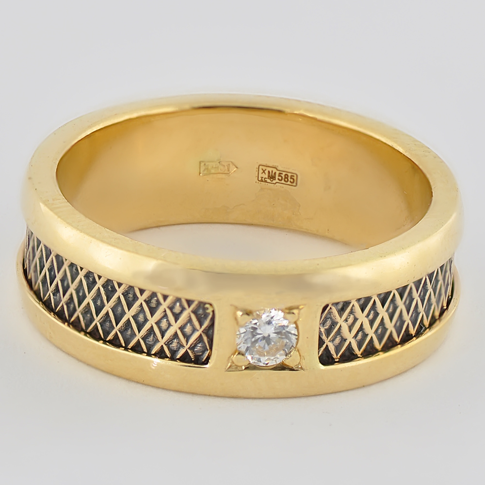 

Кольцо из желто-белого золота Alexs Jewel K141-39290005. Размер 18,5