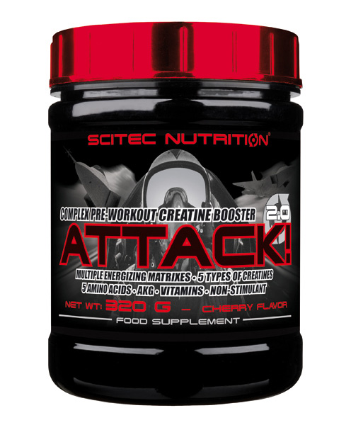

Креатин перед тренировкой ATTACK 2.0 320 g SCITEC NUTRITION cherry flavor