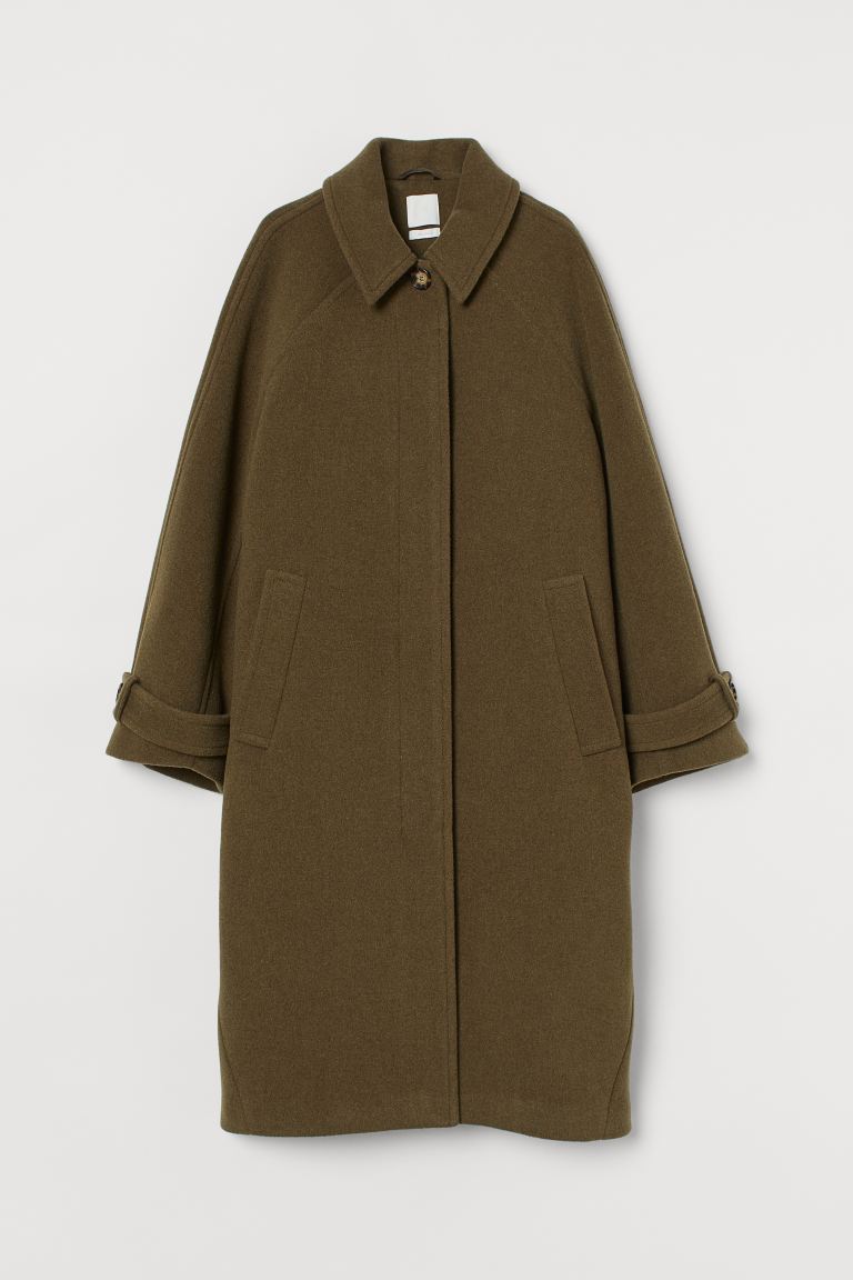 

Пальто H&  Темно-зеленый хаки, Пальто H&M M Темно-зеленый хаки