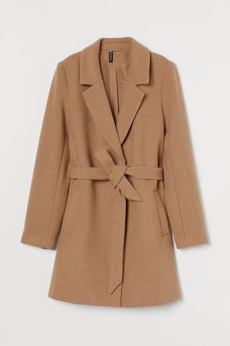 

Пальто H&M  Темно-бежевый, Пальто H&M S Темно-бежевый