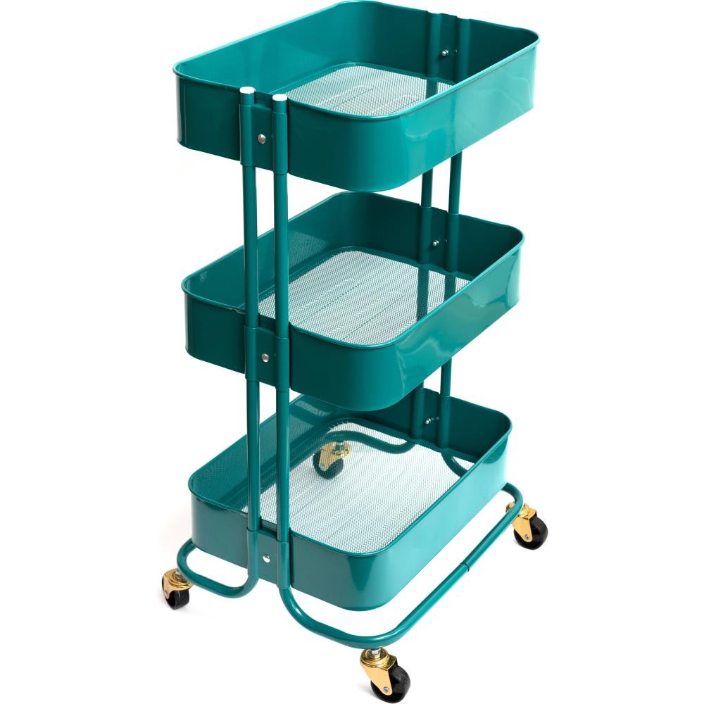 

Металлическая тележка на колесах We R Memory Keepers A La Cart Storage Emerald Green