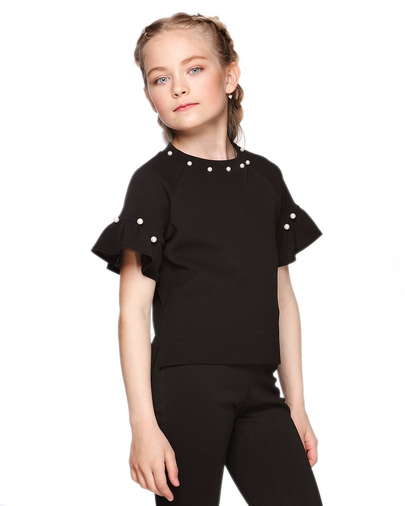 

Футболка с жемчужинами Lukas Kids 128 черный(8241)
