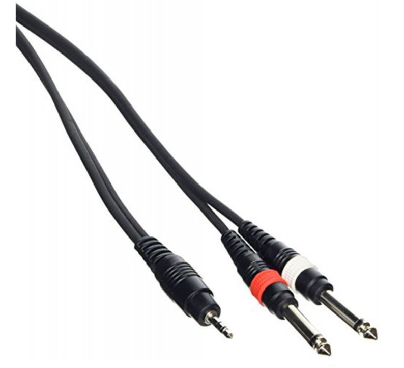 

Готовый аудио кабель Jack 3,5 stereo — 2xJack 6,3 mono BIG YC005 3м