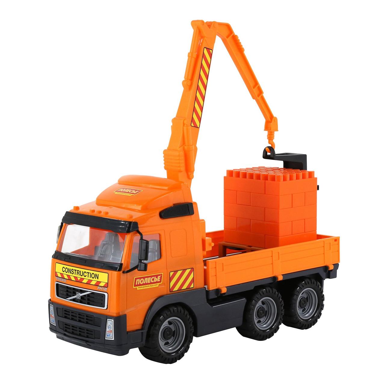 

Игровой набор Автомобиль-кран с манипулятором Volvo + конструктор Polesie 8800