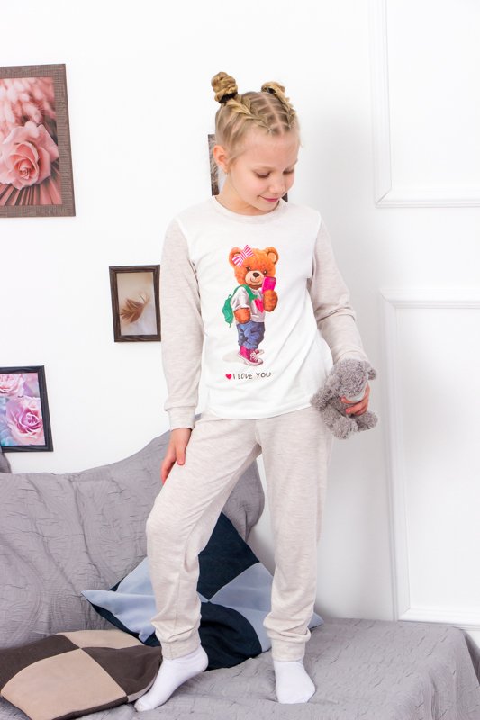 

Пижама для девочки Носи своє Family look с принтом Мишка 170 см Белая (6076-L-2-v12)