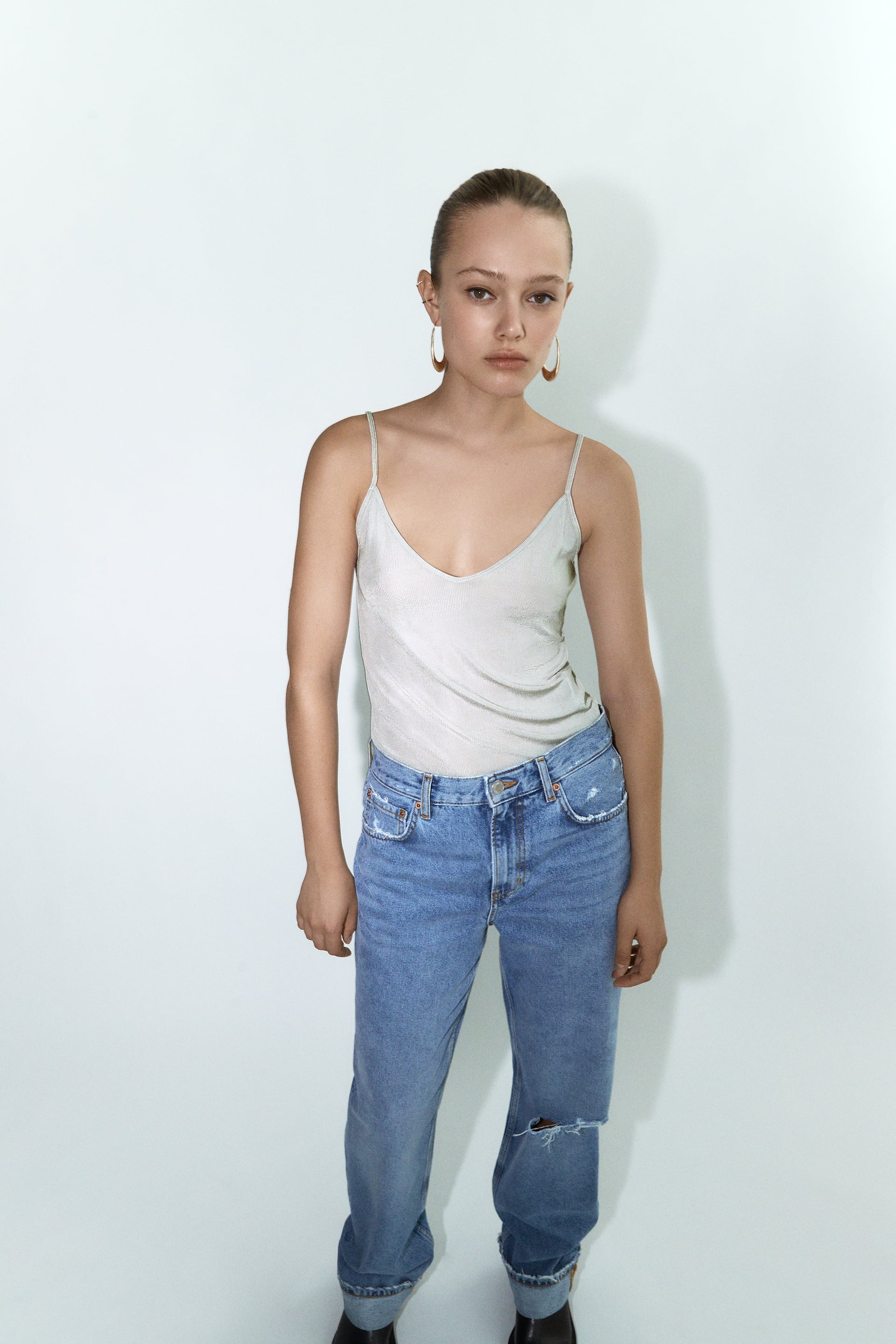 

Майка Zara  светло серый 1463020804, Майка Zara M светло серый 1463020804