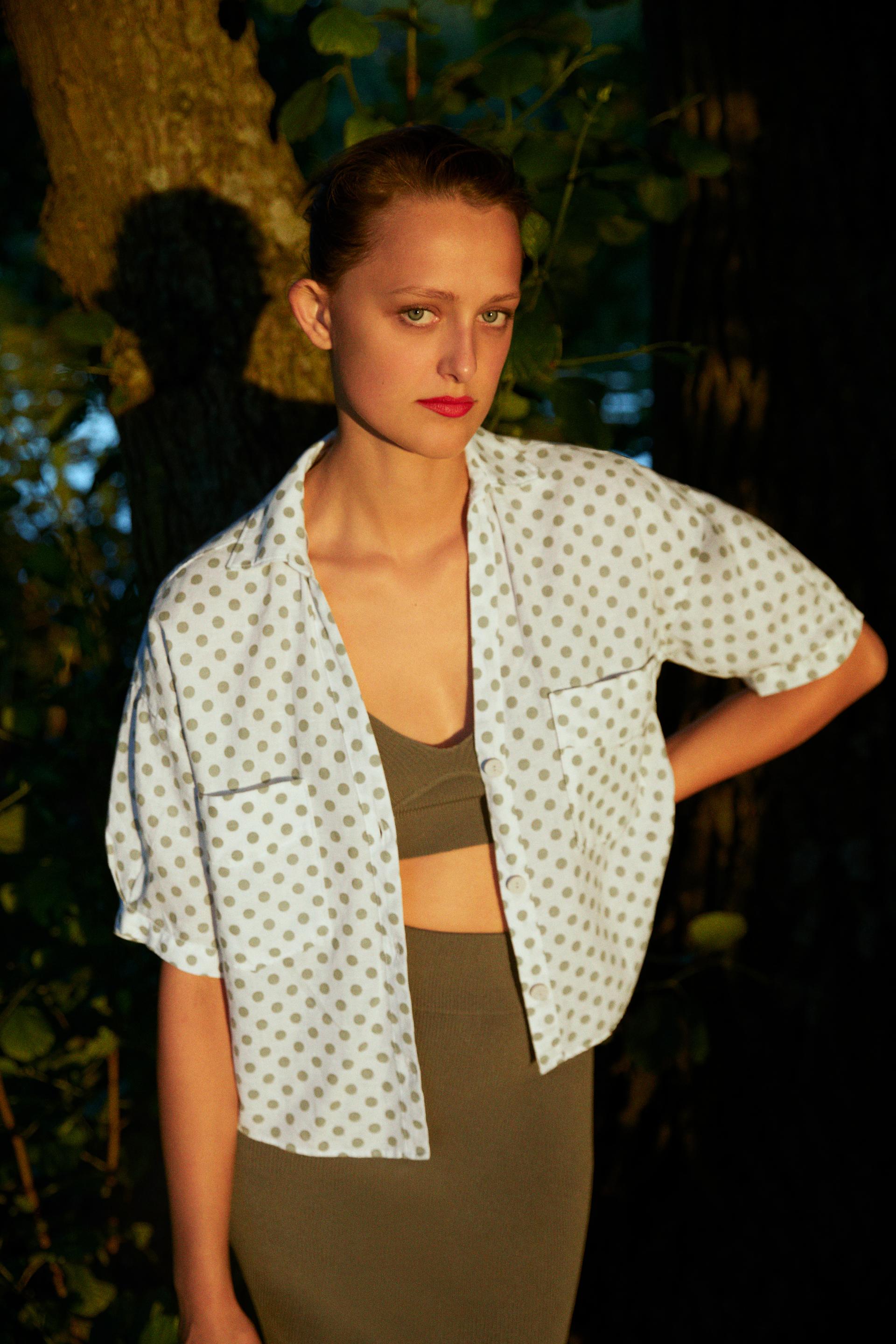 

Рубашка Zara  белый горох 2361307069, Рубашка Zara XS белый горох 2361307069